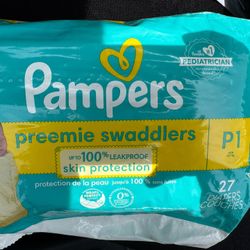 Pampers preemie swaddlers diapers 27 ct