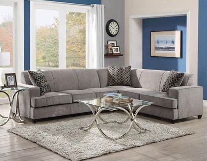 Brand New Grey Sectional Sleeper with built in Queen mattress