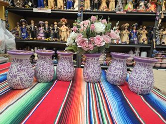 💥 Talavera Small Flower Vases 6x $100 💜💥