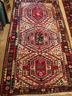 Handmade Rug From Iran 6ft By 4ft Silk And Wool Material