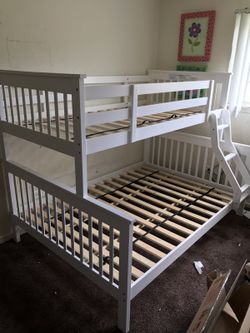 White twin over full bunkbed!!!