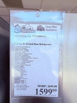 Frigidaire 36" 27.8 Cu. Ft. EasyCare Stainless Steel French Door Refrigerator