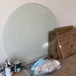 53 1/2” round table top glass