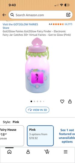 Got2Glow Fairy Finder Jar Pink Lights Up