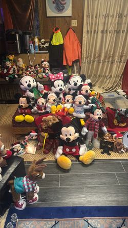 holiday mickey  mouse  plush disney characters