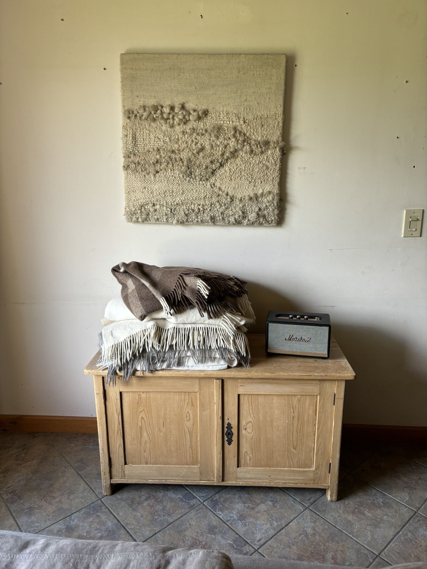 Antique European Pine Cabinet