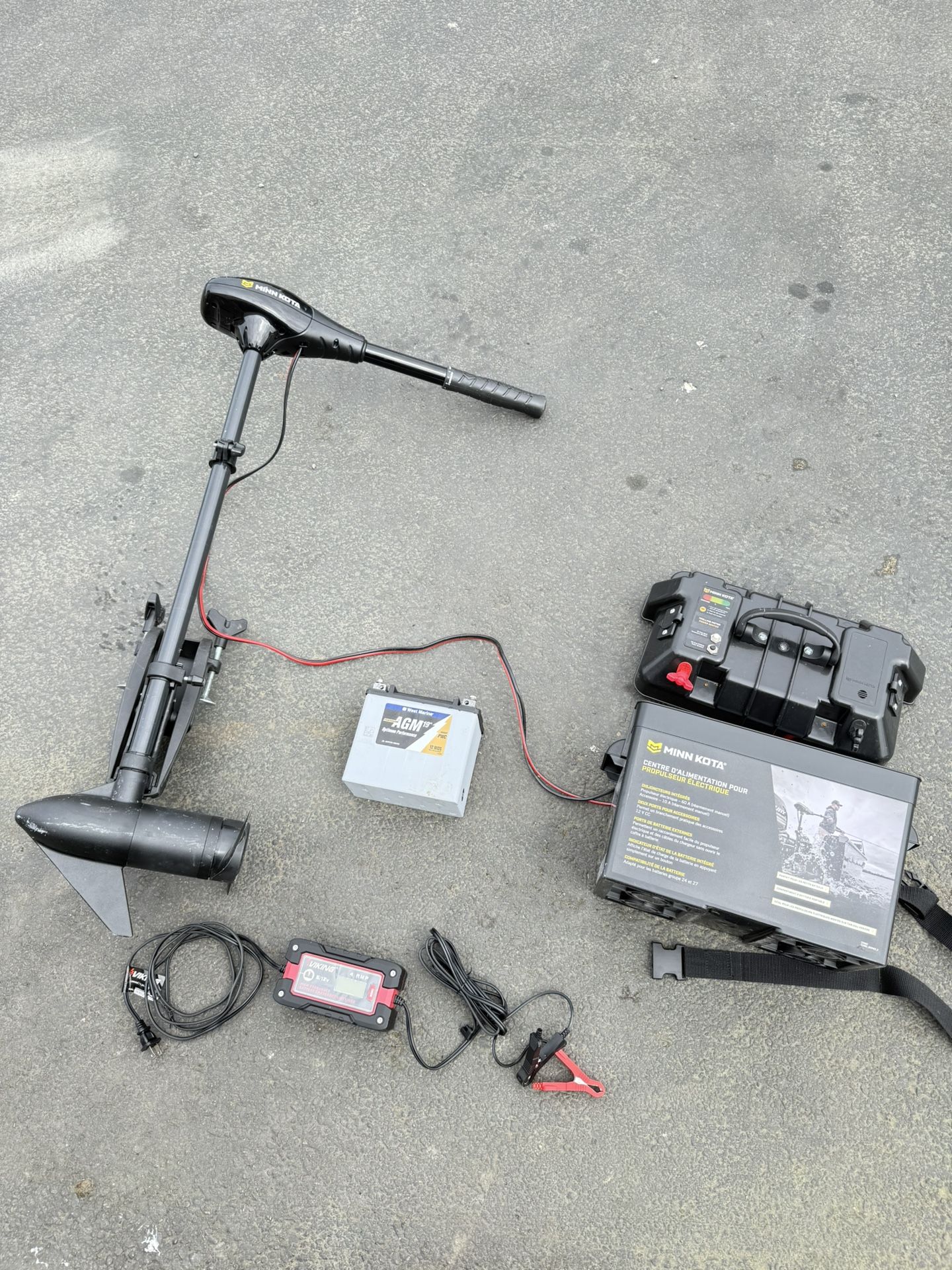 Minn Kota Endura Trolling Motor And Battery And Complete Setup