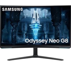 Samsung 32” Odyssey Neo G8 4k UHD 240 Hz 1ms G-sync 1000R Curved Gaming Monitor, Quantum HDR2000