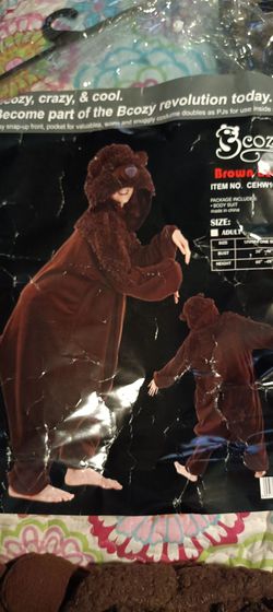Cozy Brown Bear onesie ( adult size)