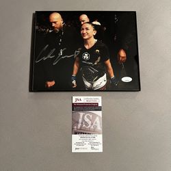 2-Time UFC Women’s Strawweight Champion Carla “Cookie Monster” Esparza Authentic Autographed 10x8 Framed Photo