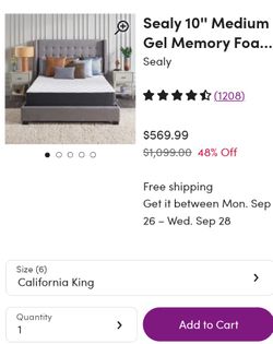 Sealy California King In A Box. $200