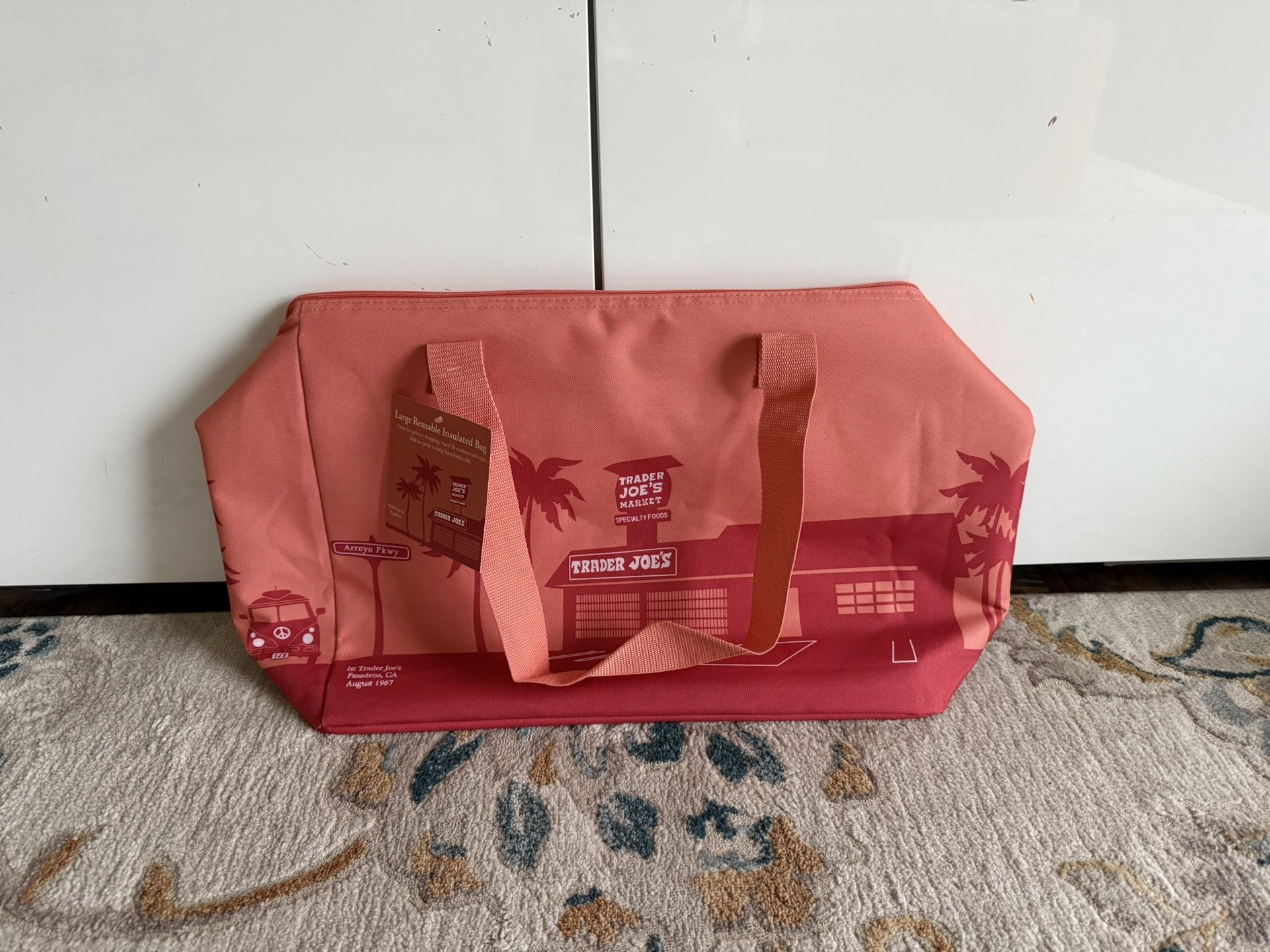 Trader joe’s Barbie Peach LIMITED EDITION TRADER JOES COOLER BAG
