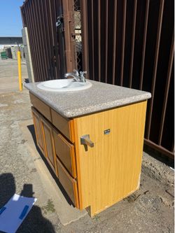 Bathroom, vanity complete with faucet and drain38x22