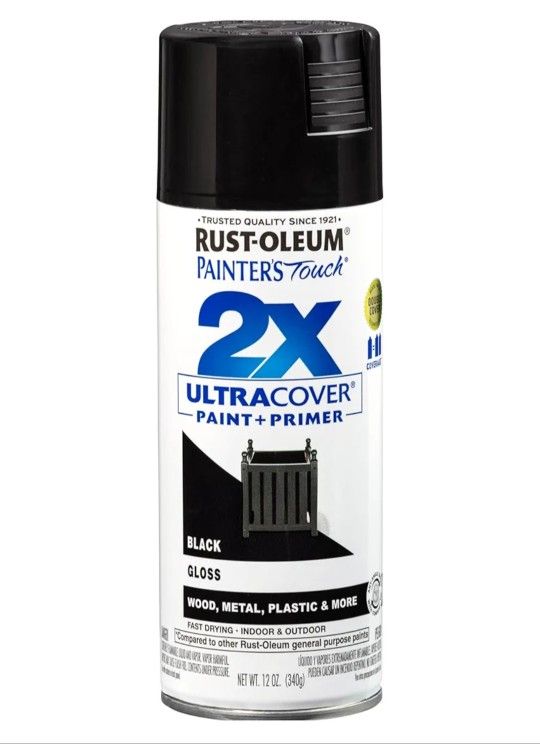 Painters Touch 2X Ultra Cover Spray Paint Black