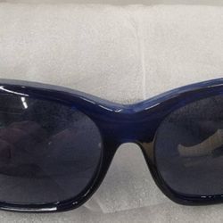 Foster Grant Solar Shield Chevron Shine Fit Over Navy