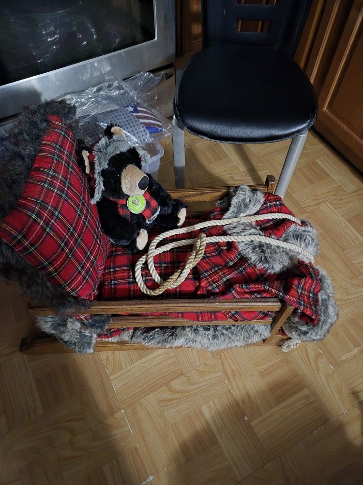 Vintage minnie mouse toddler sled no