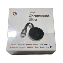 Brand New Google Chromecast Ultra 4K Digital Media Streamer Black (GA3A00403A14)