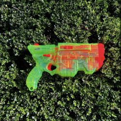 Nerf Vortex Vigilon Disc Blaster – Clear Sonic Lime Green Orange