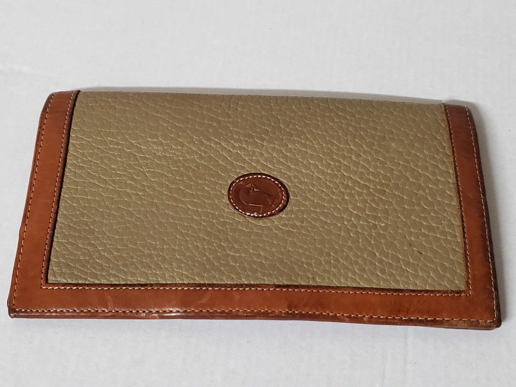 Vintage  Dooney And Bourke Checkbook Wallet With Credit Card Sleeves