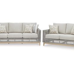 2 Pc Outdoor Sofa and Loveseat