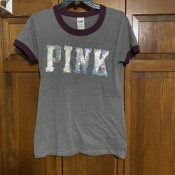 Women’s size Xs Victoria secrets pink brand gray tshirt