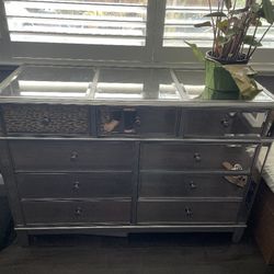 dresser and mirror