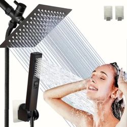BNWT! 2 in 1 Rainfall 12” Shower Head with Handheld Attachment