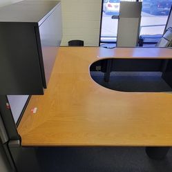 Office Furniture Lot - Desks + 4 Filing Cabinets - $500  - Must Pick Up