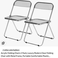 Acrílico Folding Chairs Pair