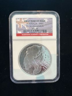 1oz silver graded Australia Koala MS69
