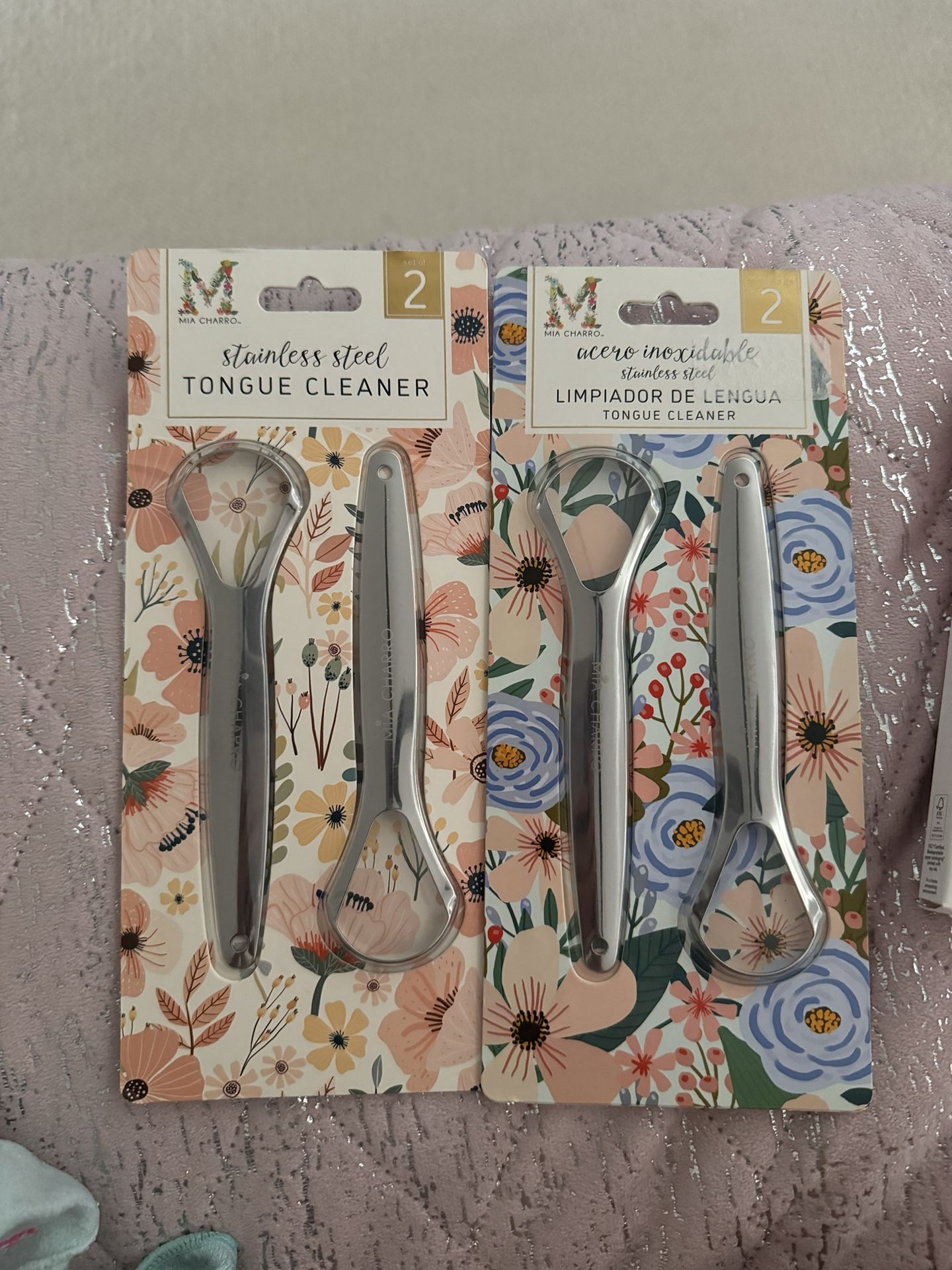 2 Sets Of 2 Tongue Scrapers Cleaners