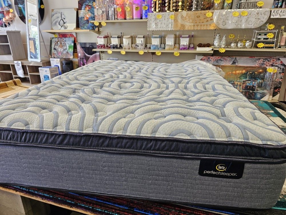 Brand New Queen Serta Perfect Sleeper Mattress Delfino Nights Pillowtop New with Tags