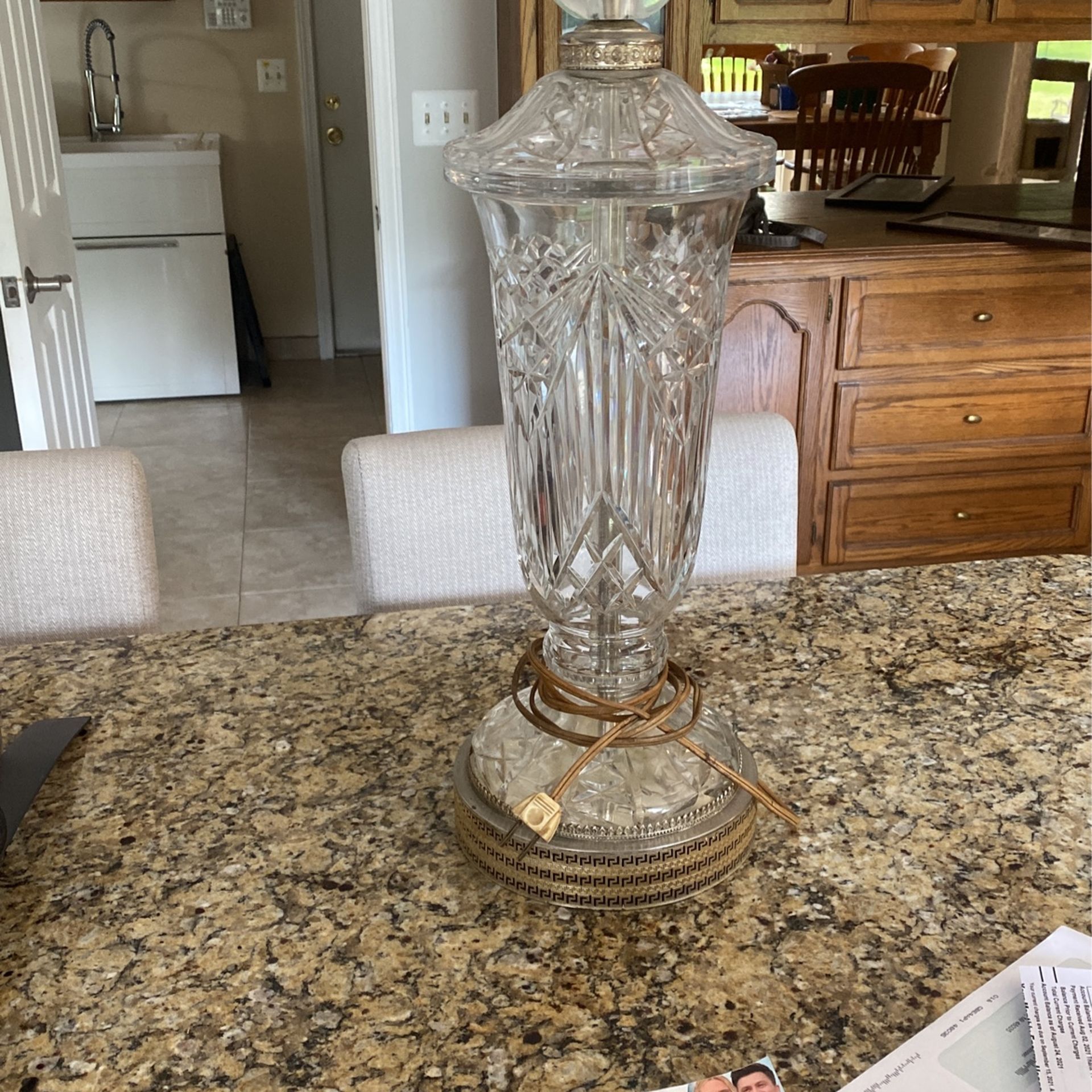 Vintage Cut Crystal Lamp