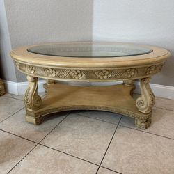 Coffee Table & End Tables & (2) Lamps