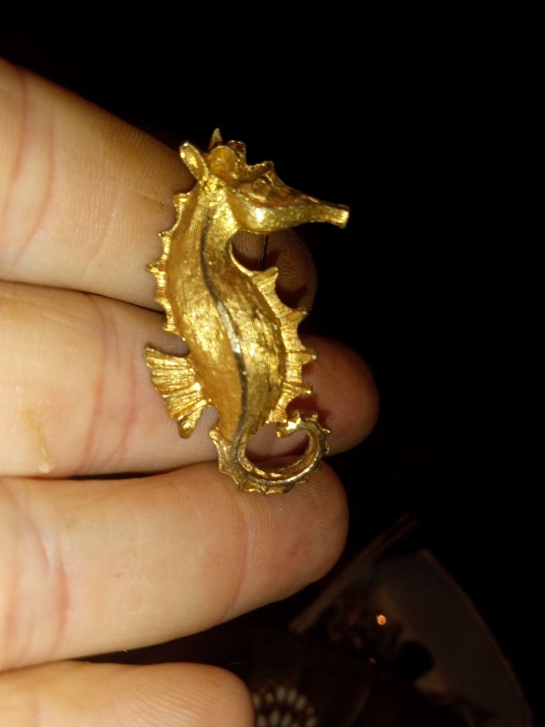 Vintage Seahorse Brooch