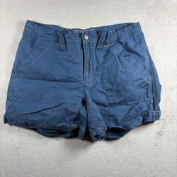Mountain Hard Wear Women's Size6 Blue Shorts Cotton/Hemp Outdoor Utility #2A