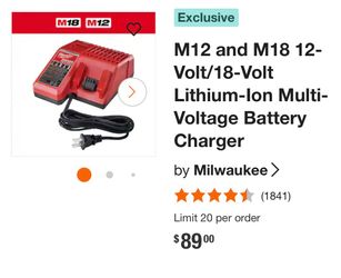 M12 volt Milwaukee battery charger
