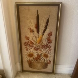 Flower Needle Point Picture