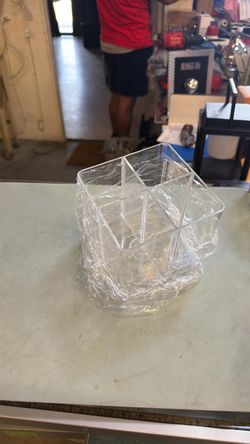 Clear Acrylic Rotating Desk Organizer