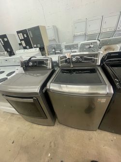 LG Graphite Steel Washer and Dryer Set