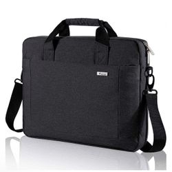 Voova 17.3-17 Inch Laptop Bag, Computer Bag, MacBook Bag, Black Expandable splash-proof 17.3-inch laptop messenger bag with removable strap; fits MacB