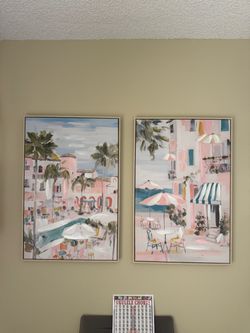 Set of 2 Framed Coastal Prints