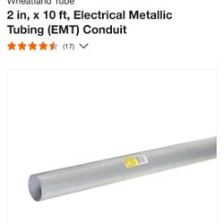 2 Inch EMT 10ft Sticks