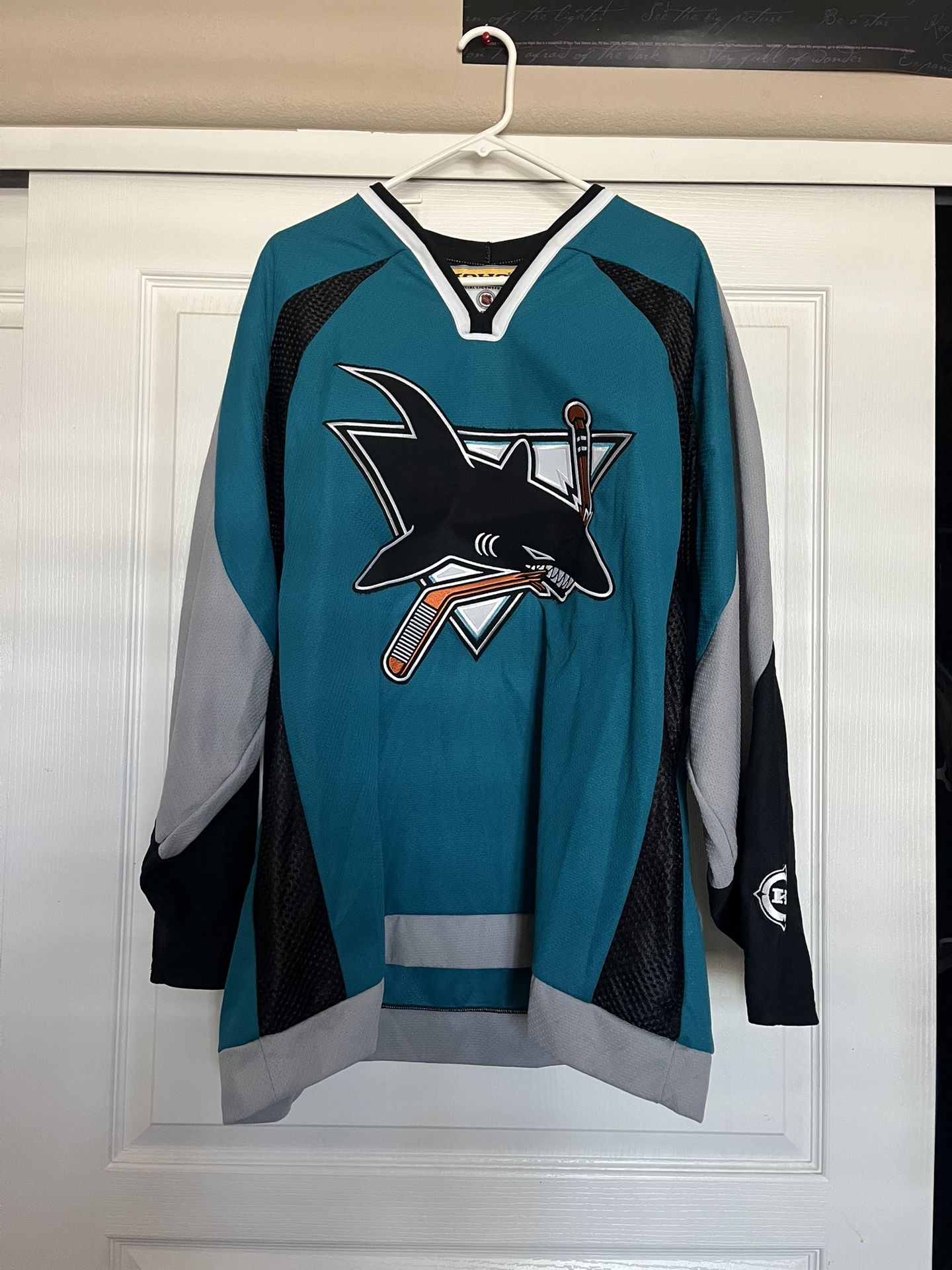 Vintage San Jose Sharks Koho Teal Hockey Jersey NHL 90s Mens Size XL