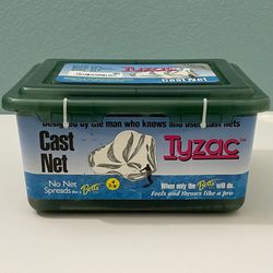 EXCELLENT QUALITY 🔥🎣 Tyzac Cast Net For Fishing 4' Diameter 3/8" Mesh SUMMER FUN ☀️