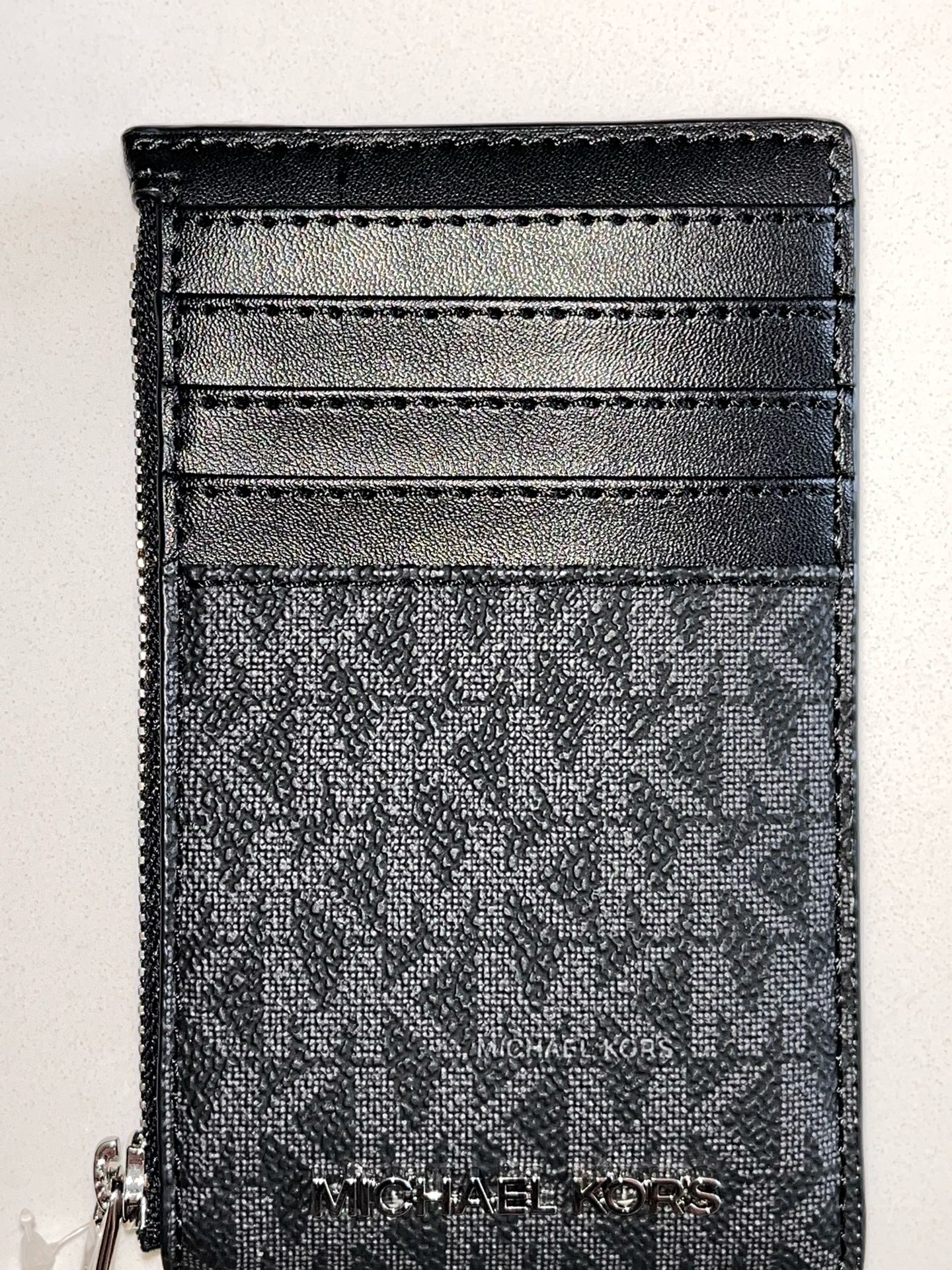 Michael Kors Jet Set Card Case | NWT $188 | Black Logo Leather