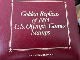 Complete 1984 Gold Replica Olympic Stamps