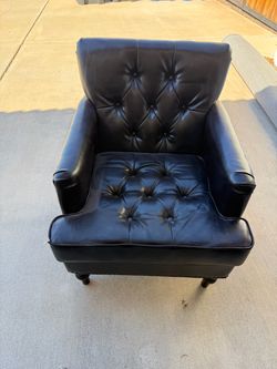 Faux leather chair