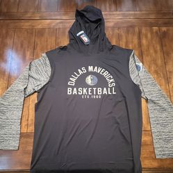Dallas Mavericks Dri-Fit Long sleeved Hooded Adult XL NWT
