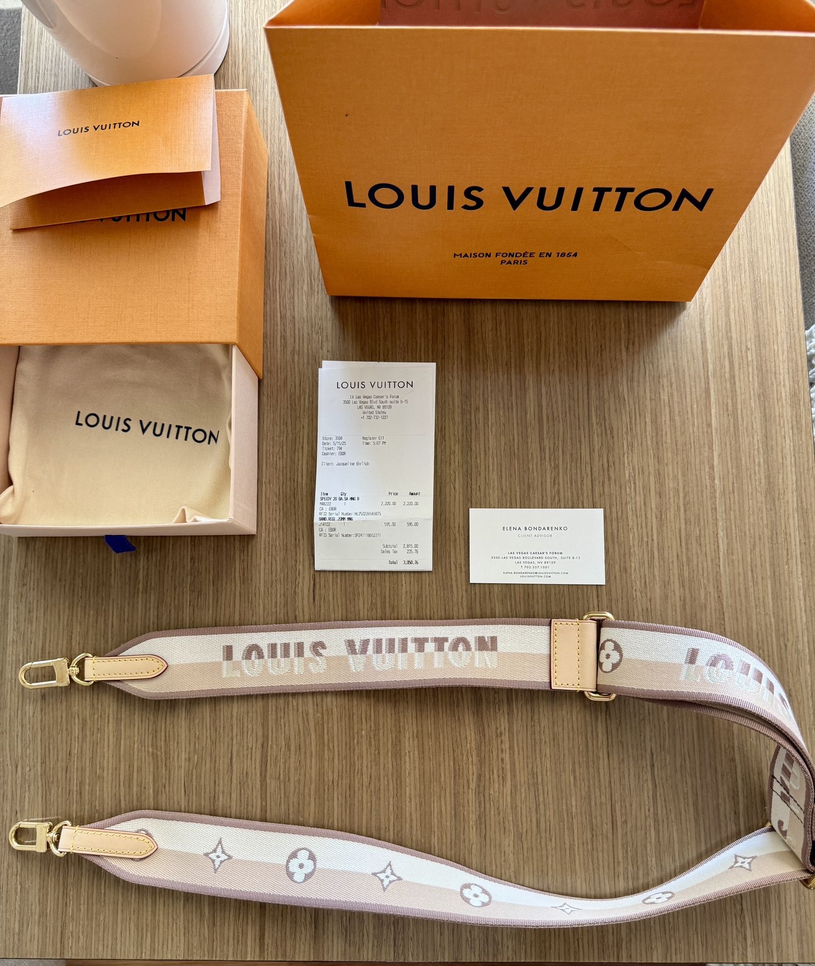 Louis Vuitton Speedy 20 Strap - Authentic & Brand New